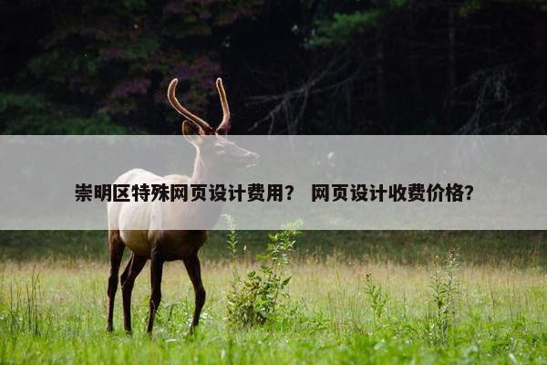 崇明区特殊网页设计费用？ 网页设计收费价格？