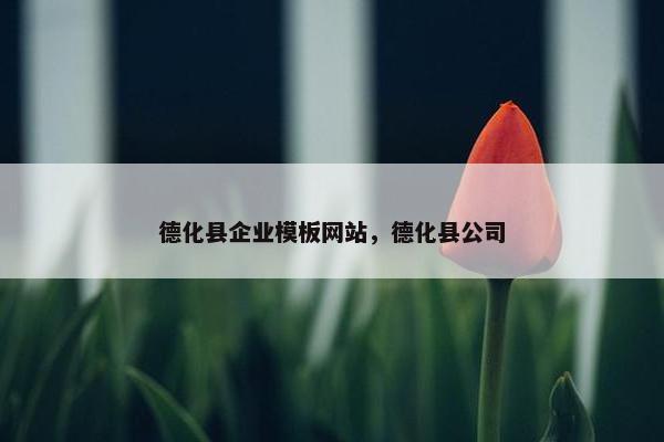 德化县企业模板网站，德化县公司