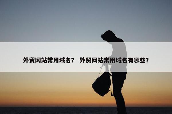 外贸网站常用域名？ 外贸网站常用域名有哪些？