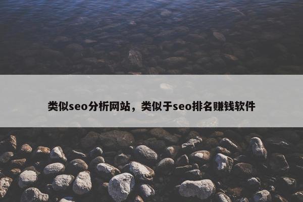 类似seo分析网站，类似于seo排名赚钱软件