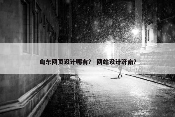 山东网页设计哪有？ 网站设计济南？