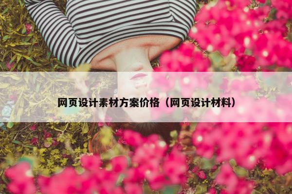 网页设计素材方案价格（网页设计材料）