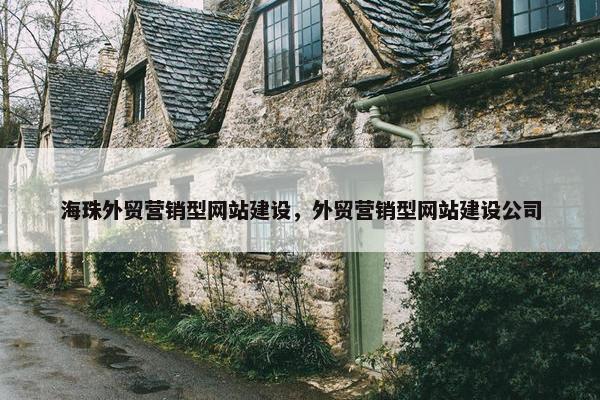 海珠外贸营销型网站建设，外贸营销型网站建设公司