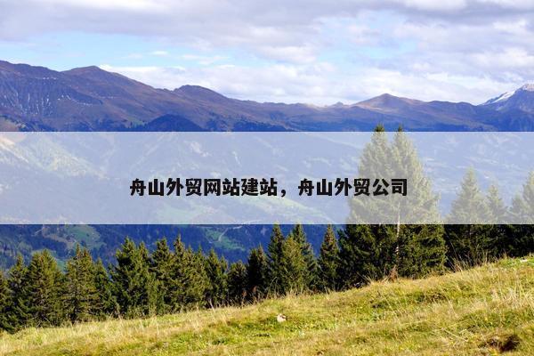 舟山外贸网站建站，舟山外贸公司