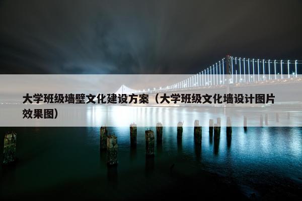 大学班级墙壁文化建设方案（大学班级文化墙设计图片 效果图）