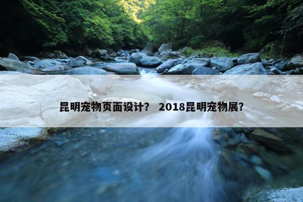 昆明宠物页面设计？ 2018昆明宠物展？