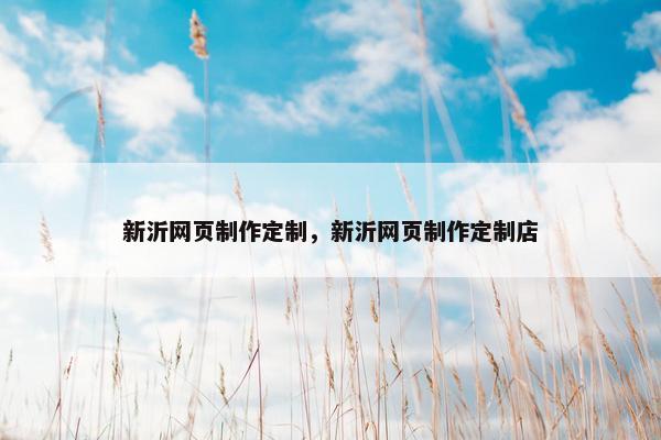 新沂网页制作定制，新沂网页制作定制店