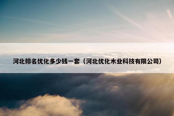 河北排名优化多少钱一套（河北优化木业科技有限公司）