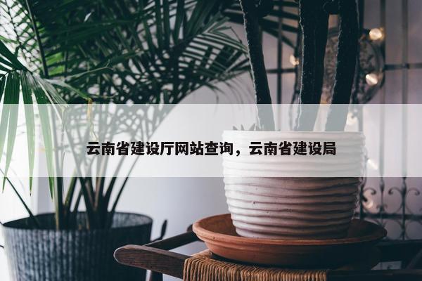 云南省建设厅网站查询，云南省建设局