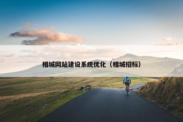 相城网站建设系统优化（相城招标）