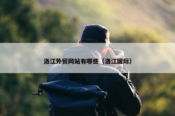 洛江外贸网站有哪些（洛江国际）