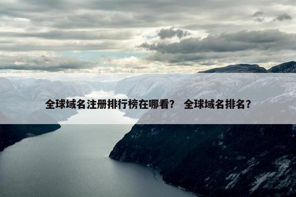全球域名注册排行榜在哪看？ 全球域名排名？