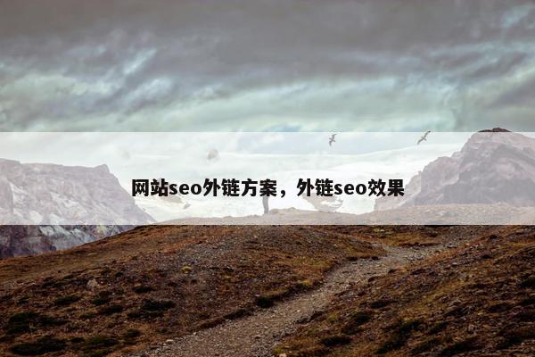 网站seo外链方案，外链seo效果