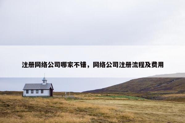 注册网络公司哪家不错，网络公司注册流程及费用