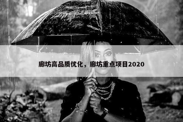 廊坊高品质优化，廊坊重点项目2020