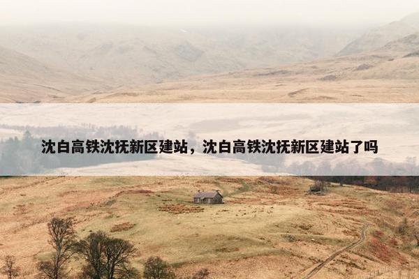 沈白高铁沈抚新区建站，沈白高铁沈抚新区建站了吗