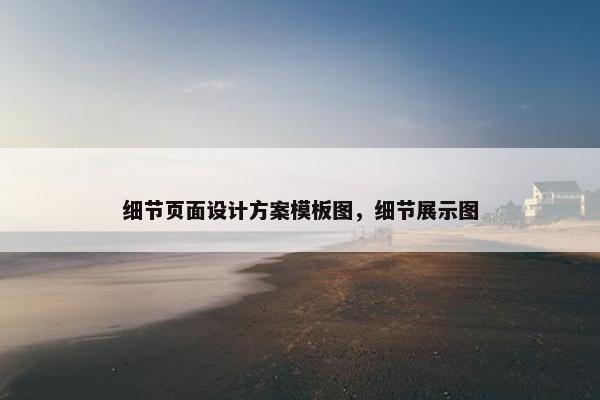 细节页面设计方案模板图，细节展示图