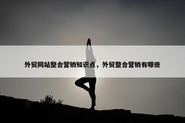 外贸网站整合营销知识点，外贸整合营销有哪些