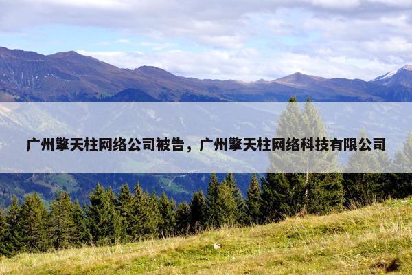 广州擎天柱网络公司被告，广州擎天柱网络科技有限公司